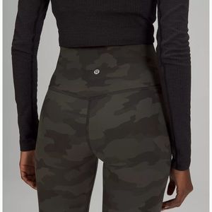 Lululemon Align High Rise 25” Camo Dark Olive